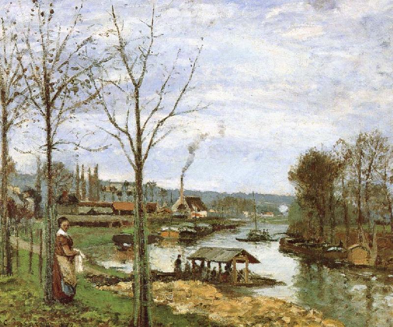 Camille Pissarro Seine River Edge Spain oil painting art